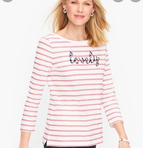 Talbots lovely cotton tee new with tags